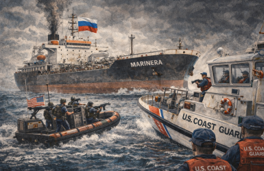 अमेरिकाद्वारा रुसियाको झण्डा भएको तेल ट्याङ्कर जफत